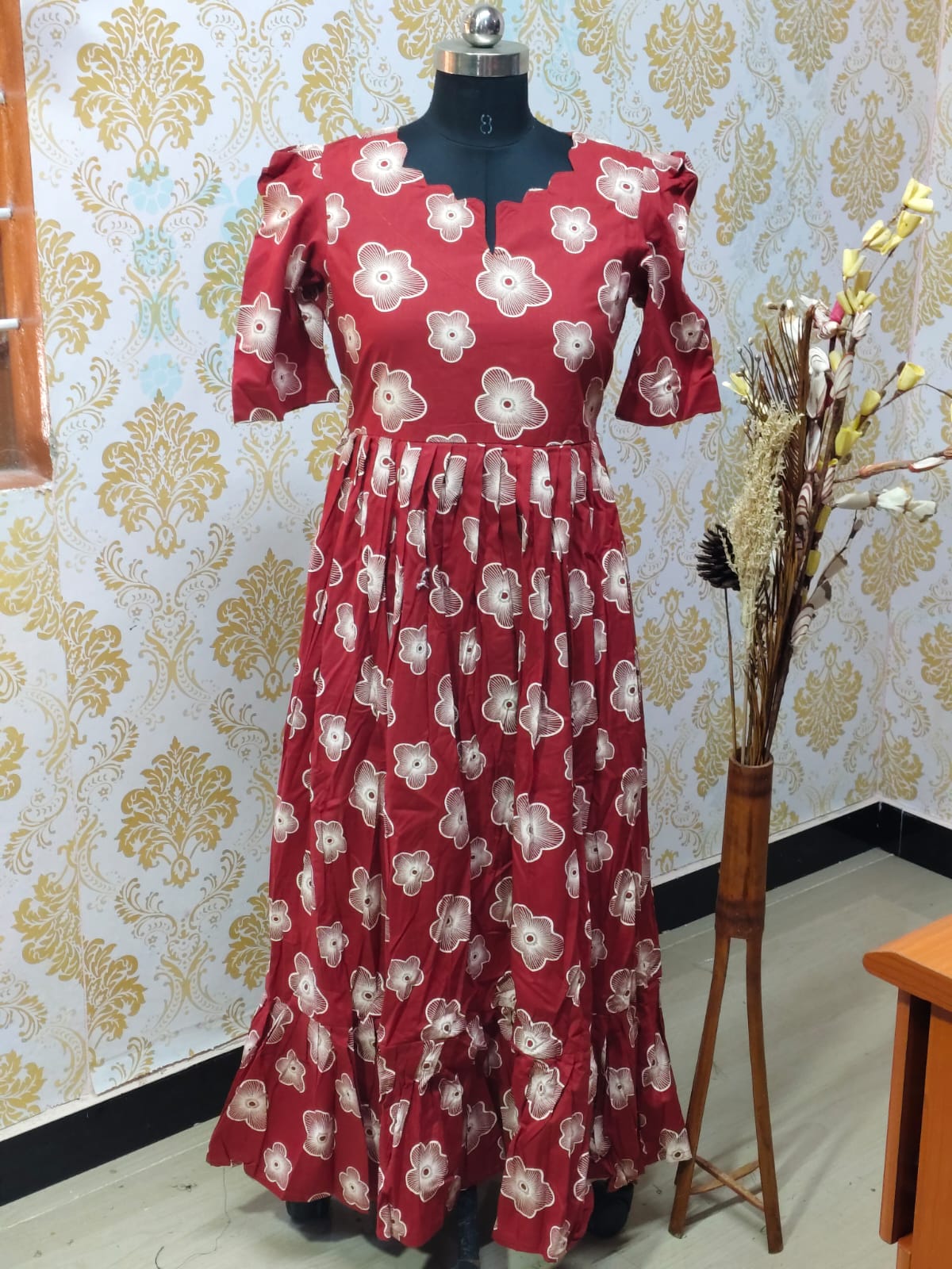 Cotton Floral Frock - CFF111