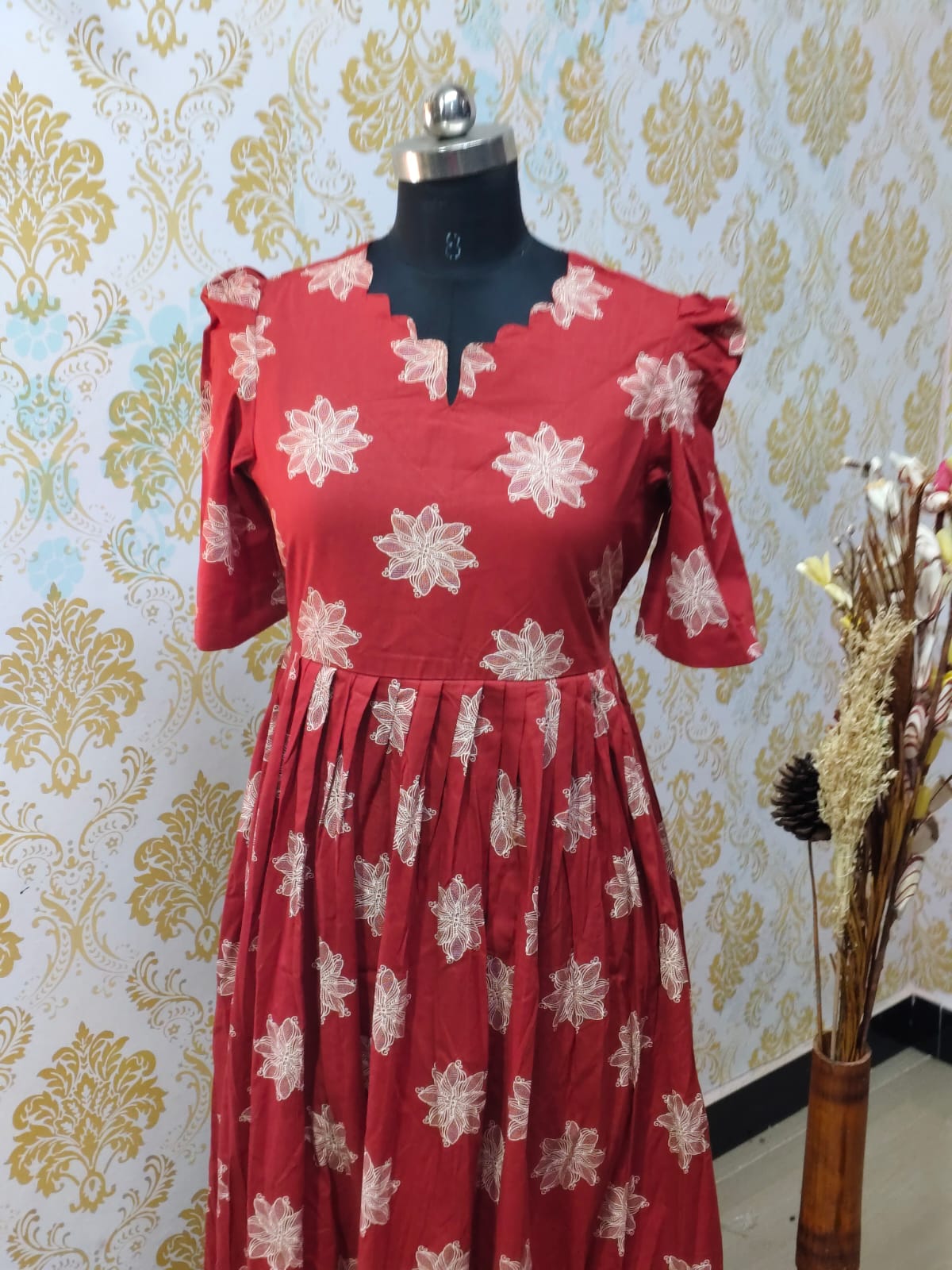 Cotton Floral Frock - CFF112