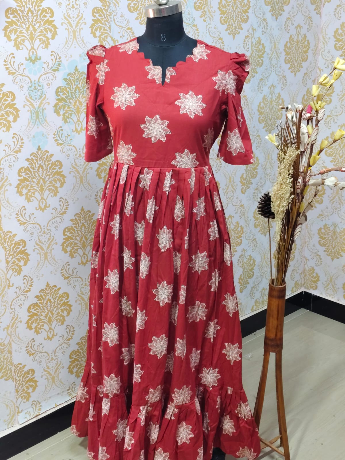Cotton Floral Frock - CFF112