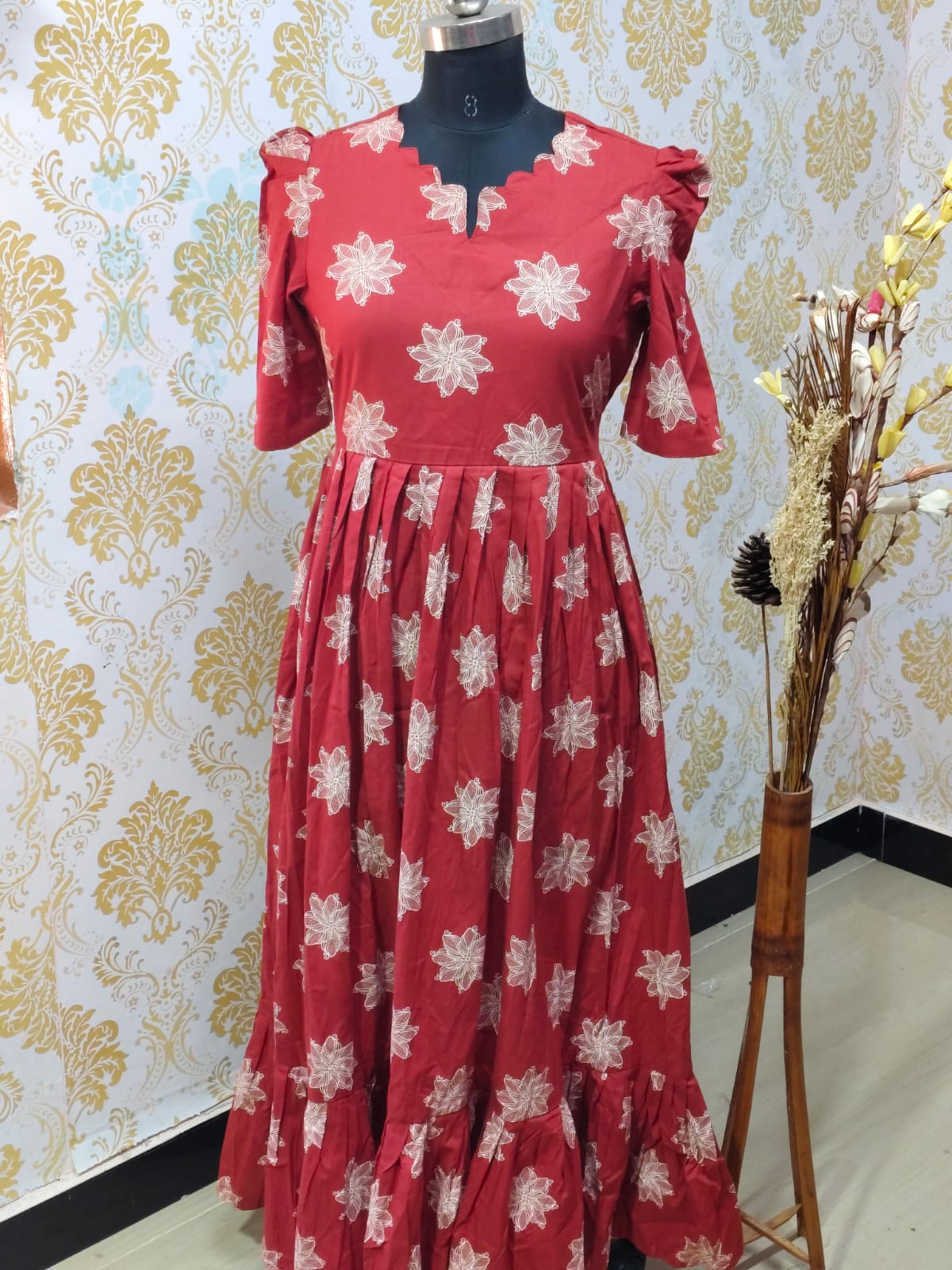 Cotton Floral Frock - CFF112