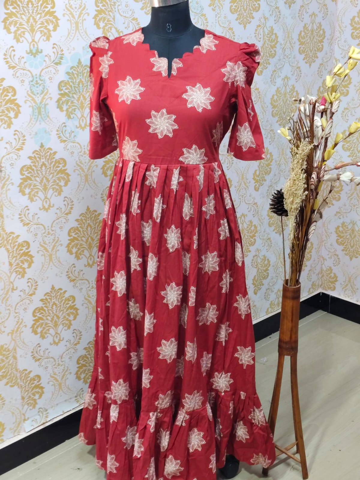 Cotton Floral Frock - CFF112