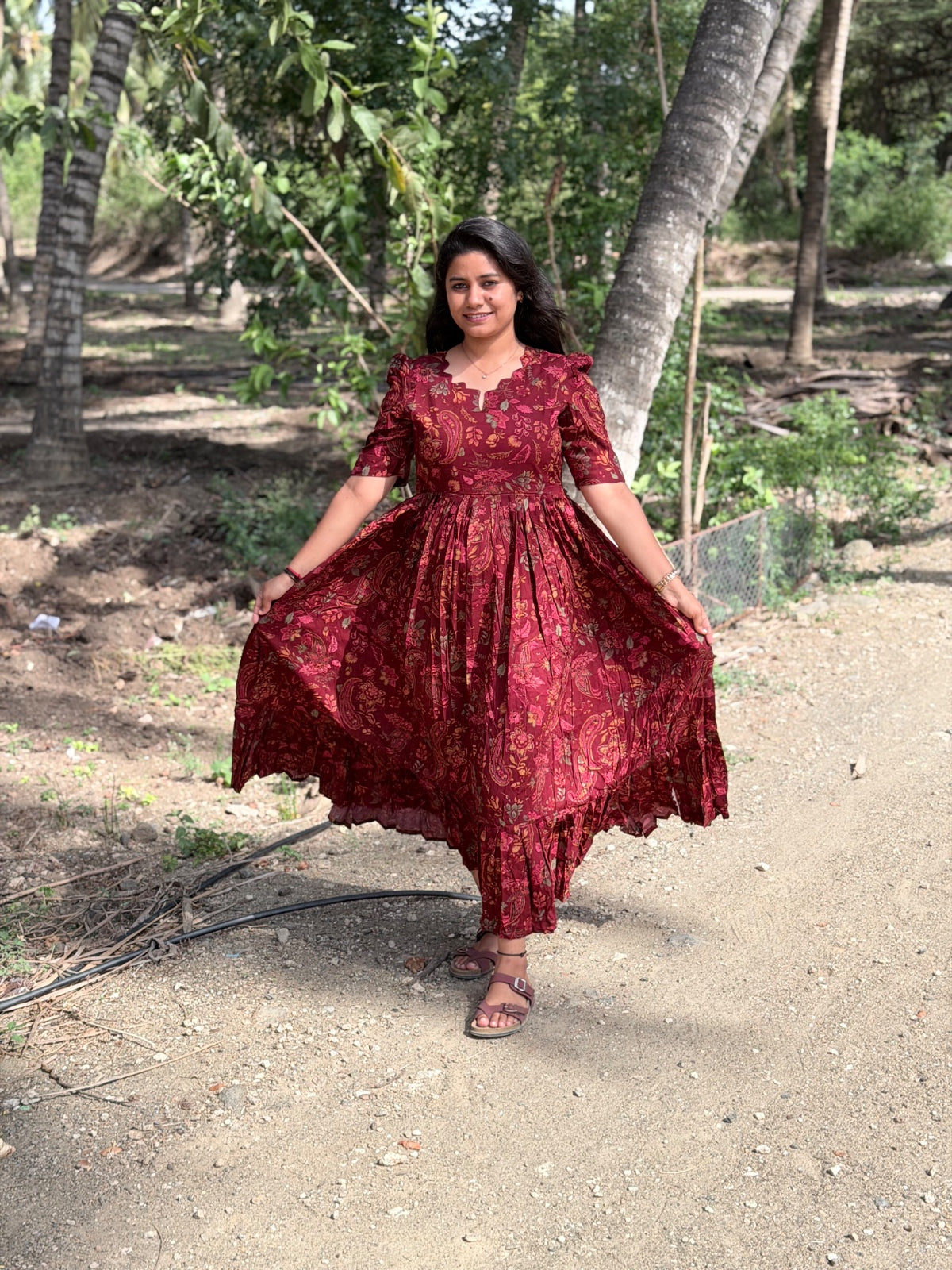 Premium Rayon Floral Frock - CFF123