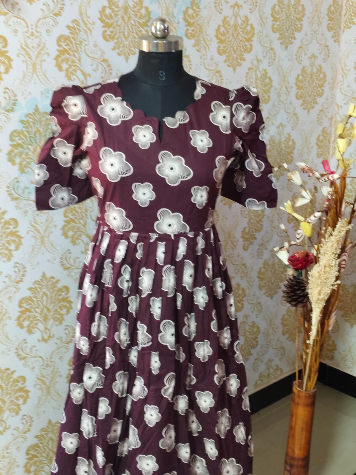 Premium cotton Floral Frock - CFF128