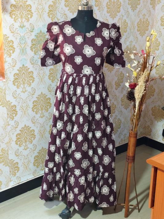 Premium cotton Floral Frock - CFF128