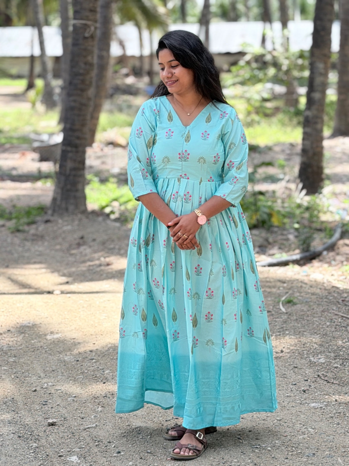 Muslin Feeding Frock  IFF79