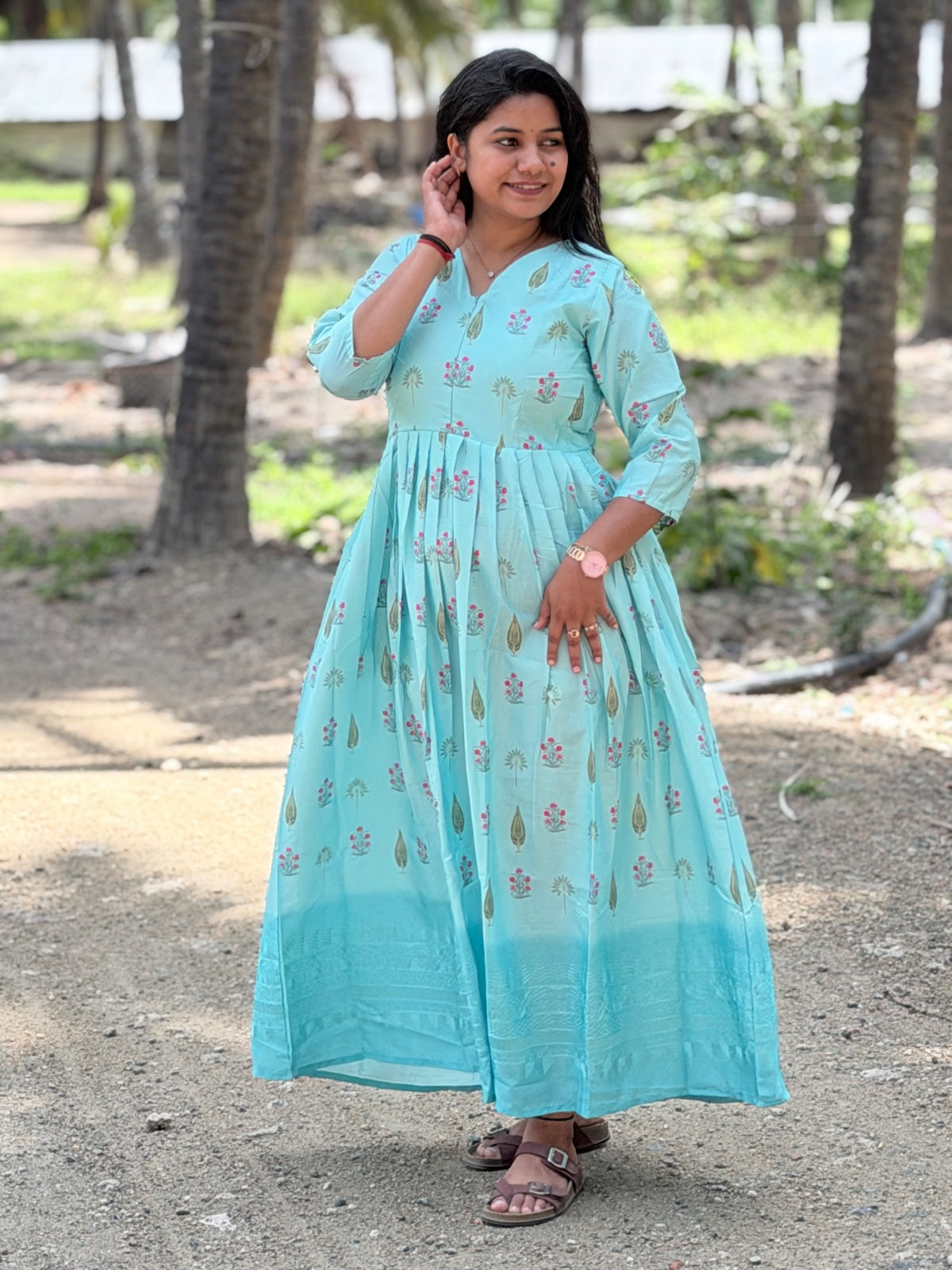 Muslin Feeding Frock  IFF79