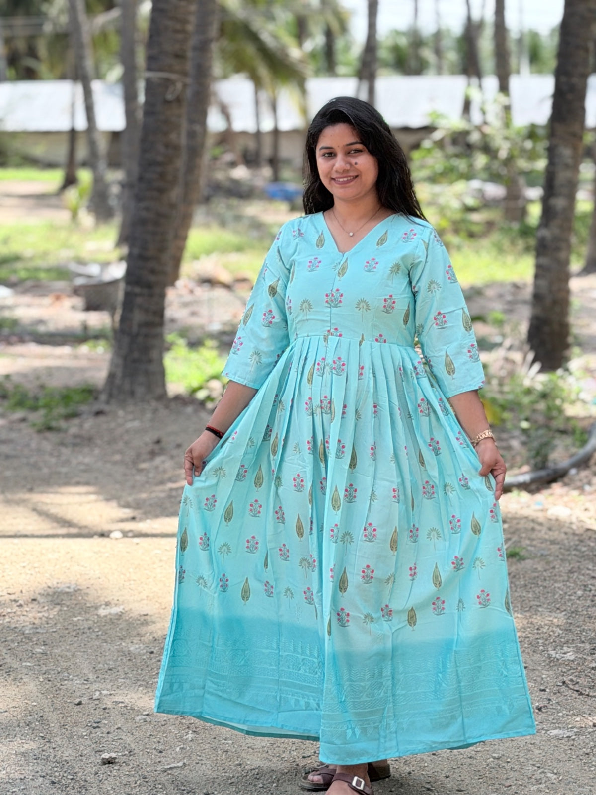 Muslin Feeding Frock  IFF79