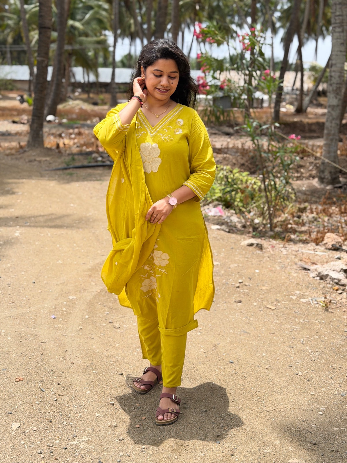 Cotton Floral Anarkali  -  AS83