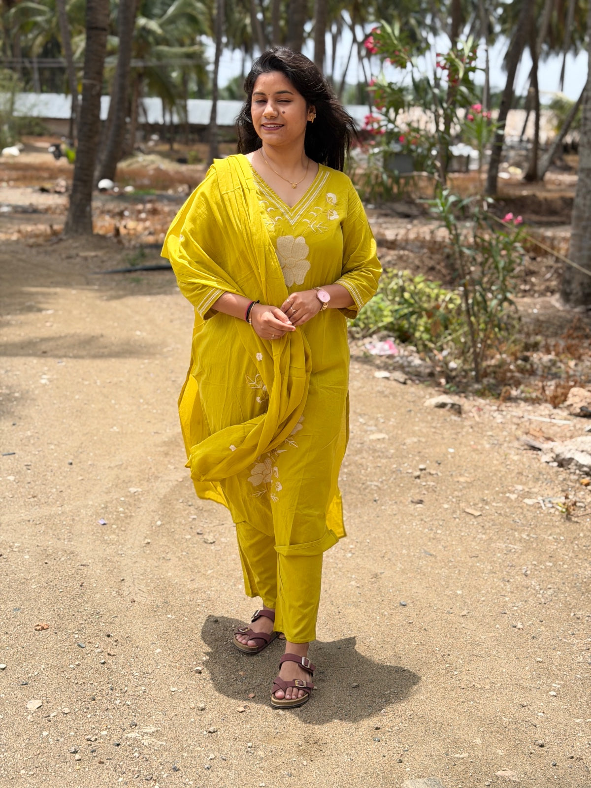 Cotton Floral Anarkali  -  AS83