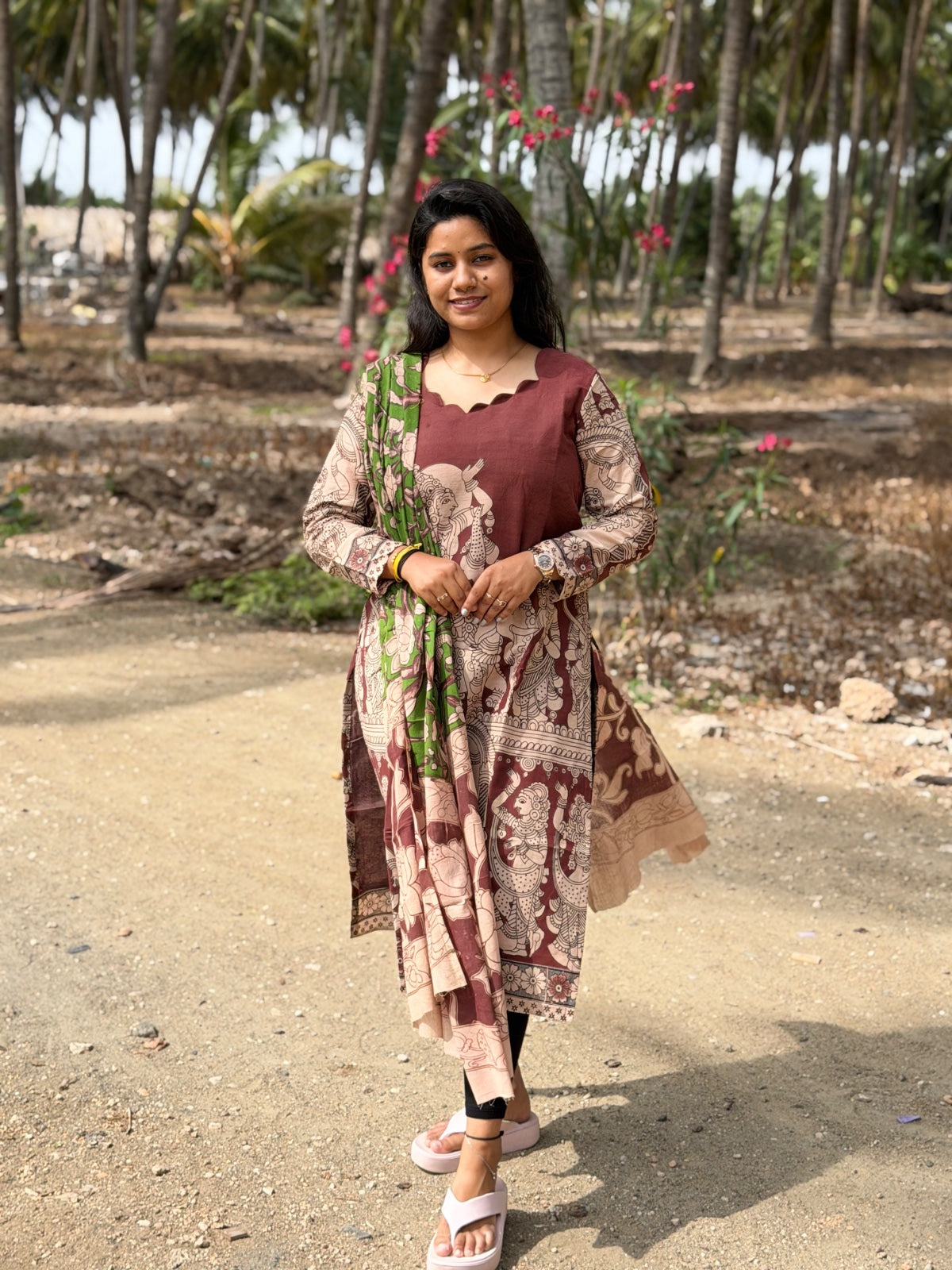 Kalamkari Kurti With Dupatta  KK81