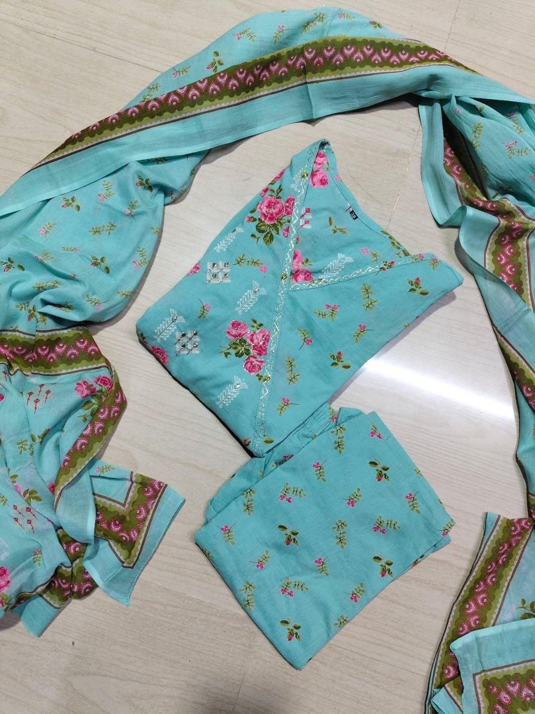 Cotton Floral Anarkali  CA01