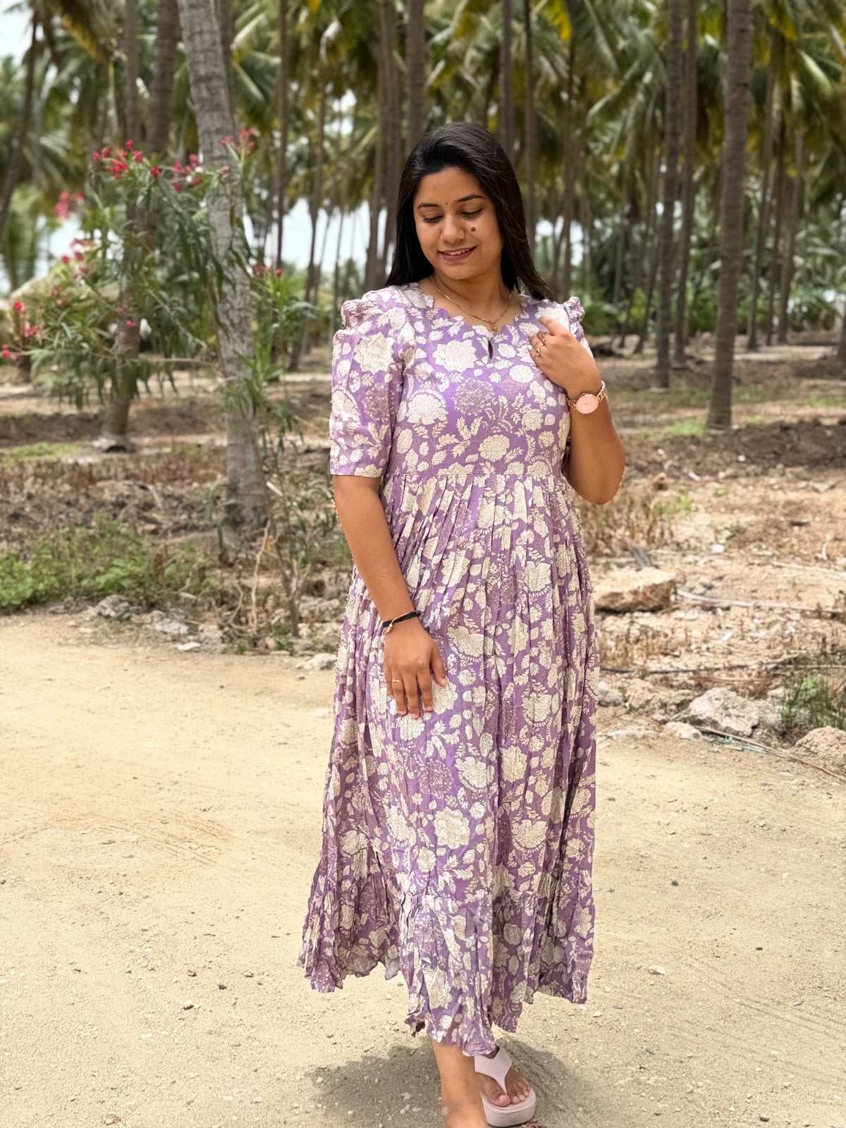 Premium Rayon Floral Frock - CFF167