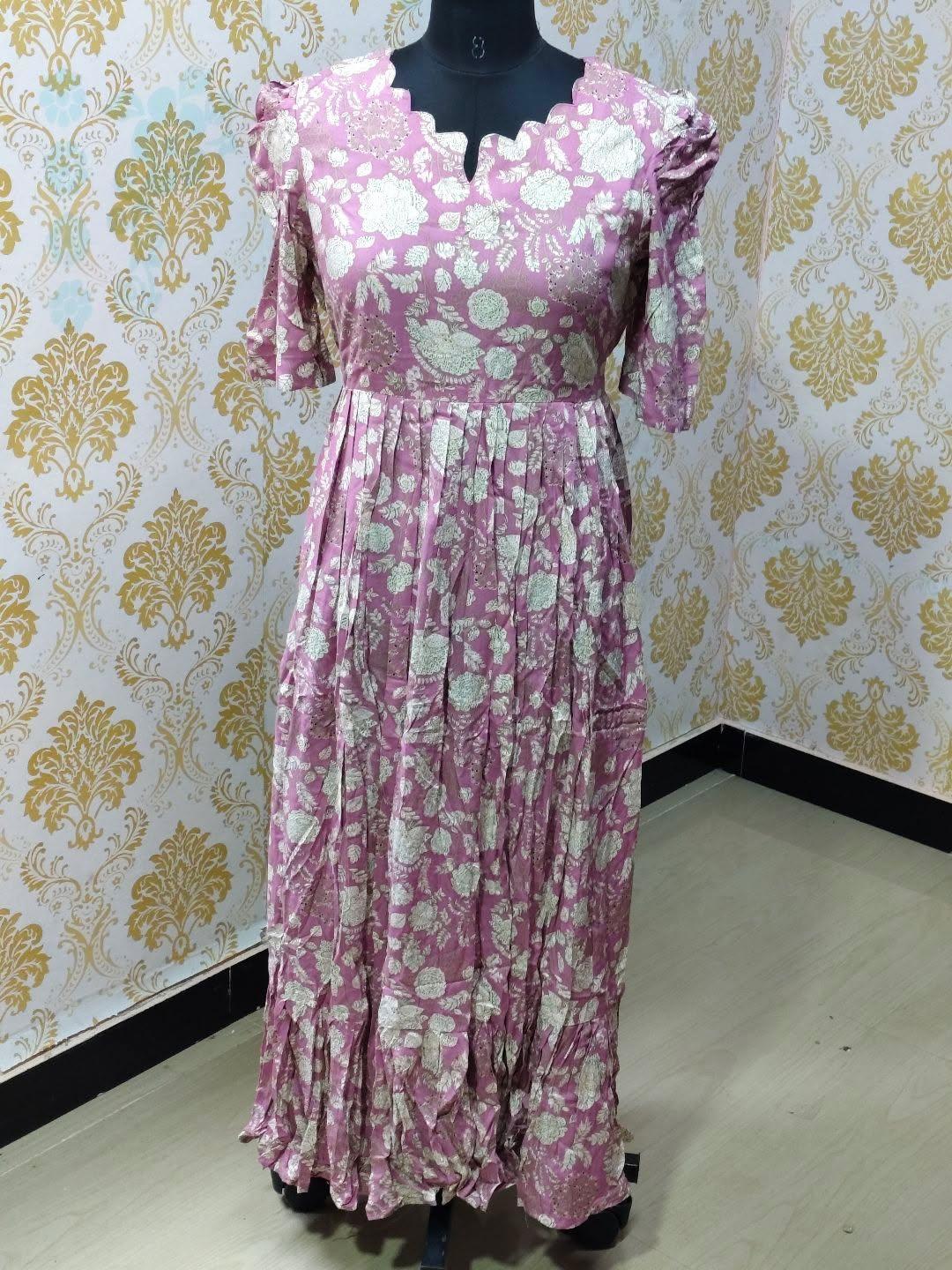 Premium Rayon Floral Frock - CFF185