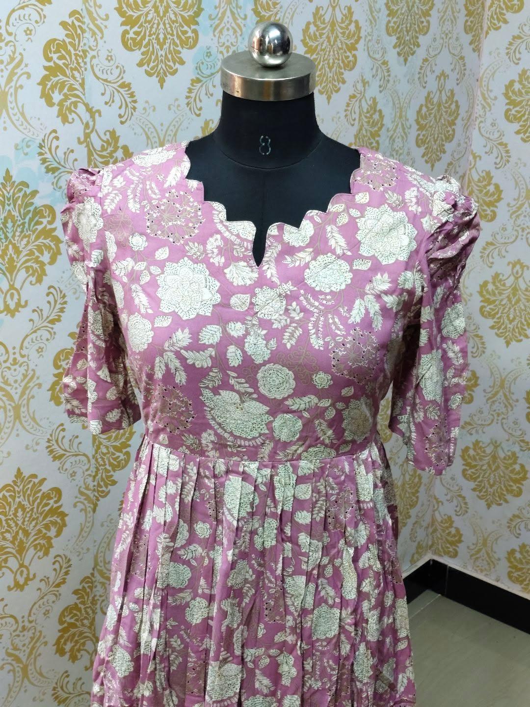 Premium Rayon Floral Frock - CFF185