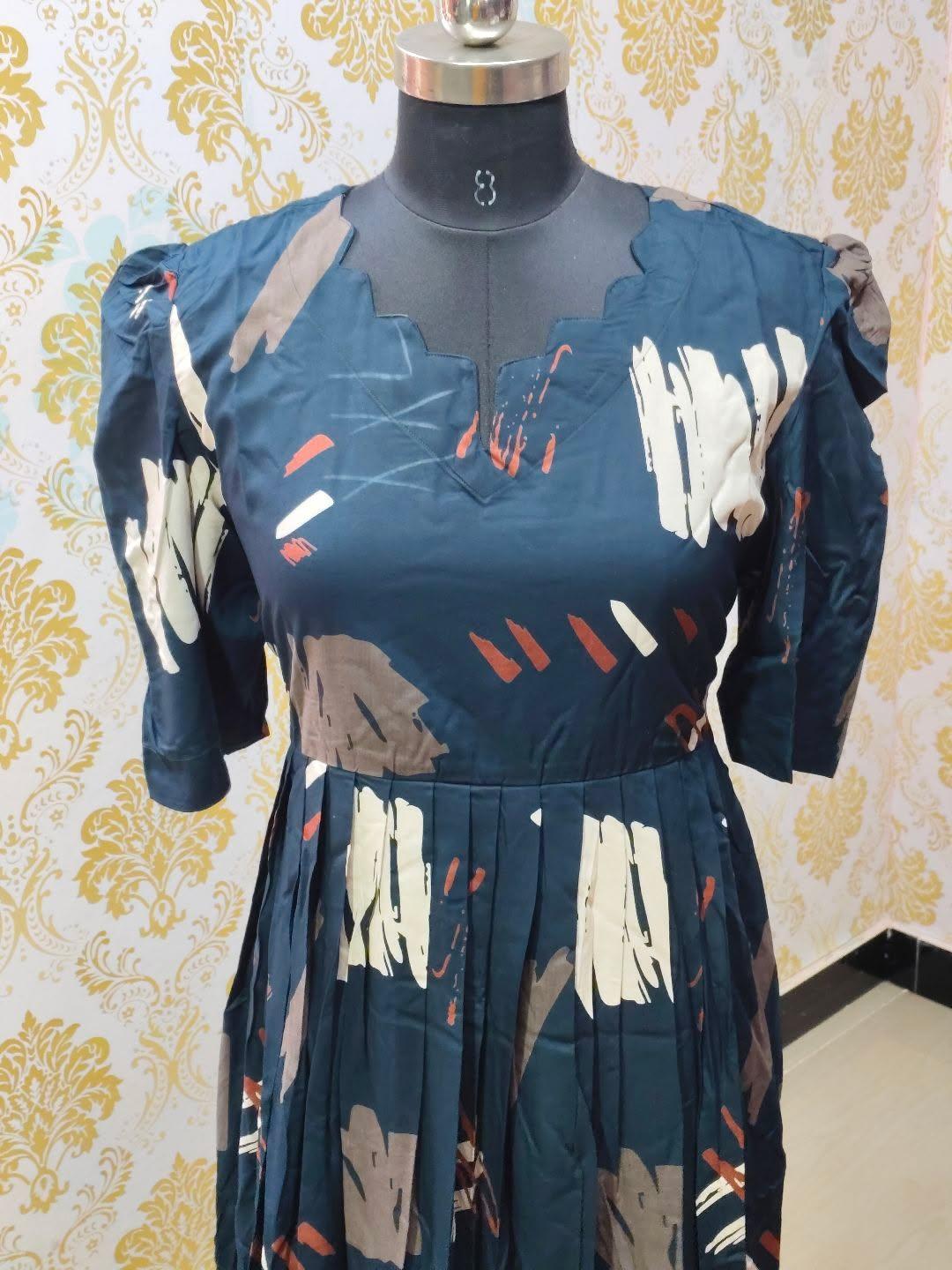 Premium Rayon Floral Frock - CFF186