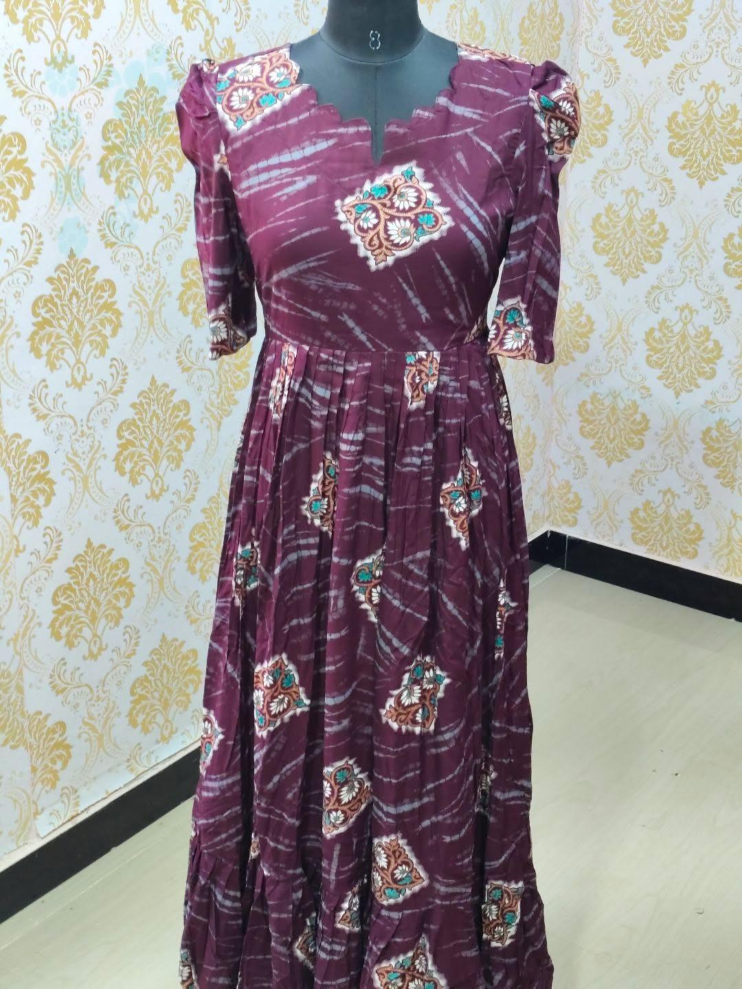 Premium Rayon Floral Frock - CFF189