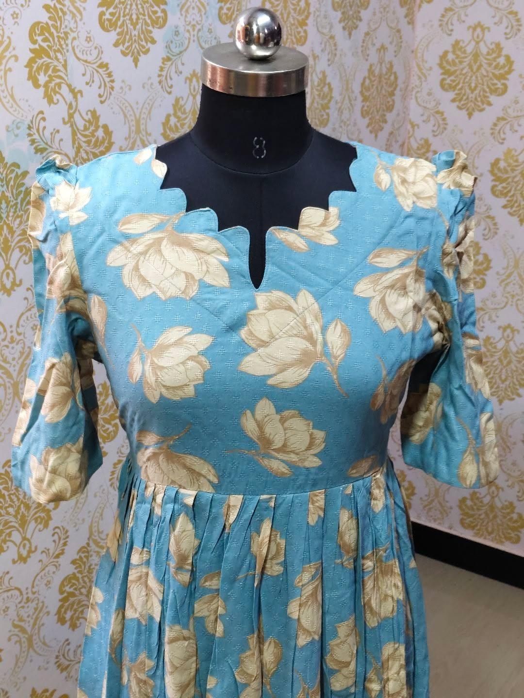 Premium Rayon Floral Frock - CFF188