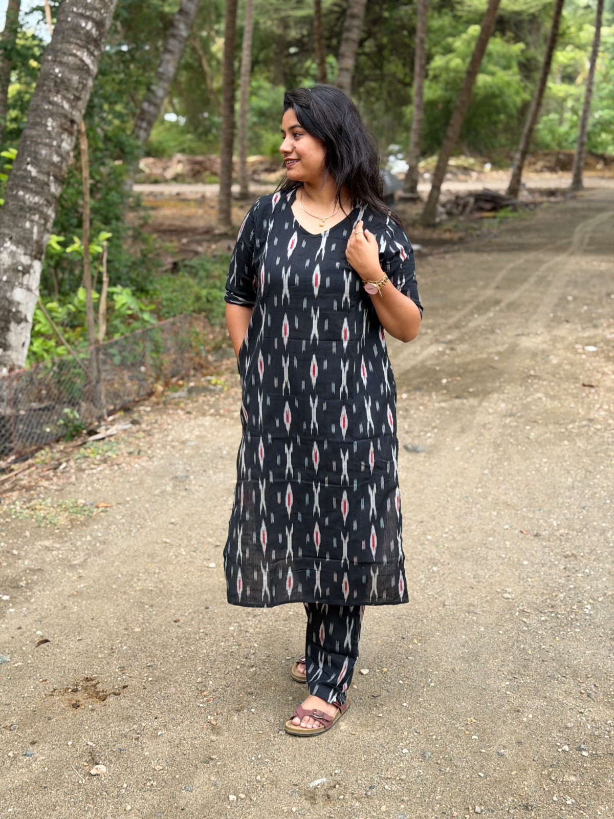 Ikkat Kurti With Phant  CKP01