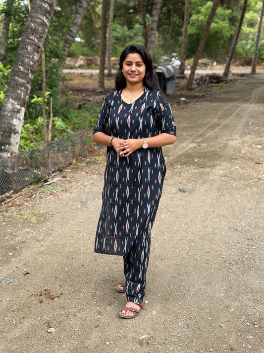 Ikkat Kurti With Phant  CKP01