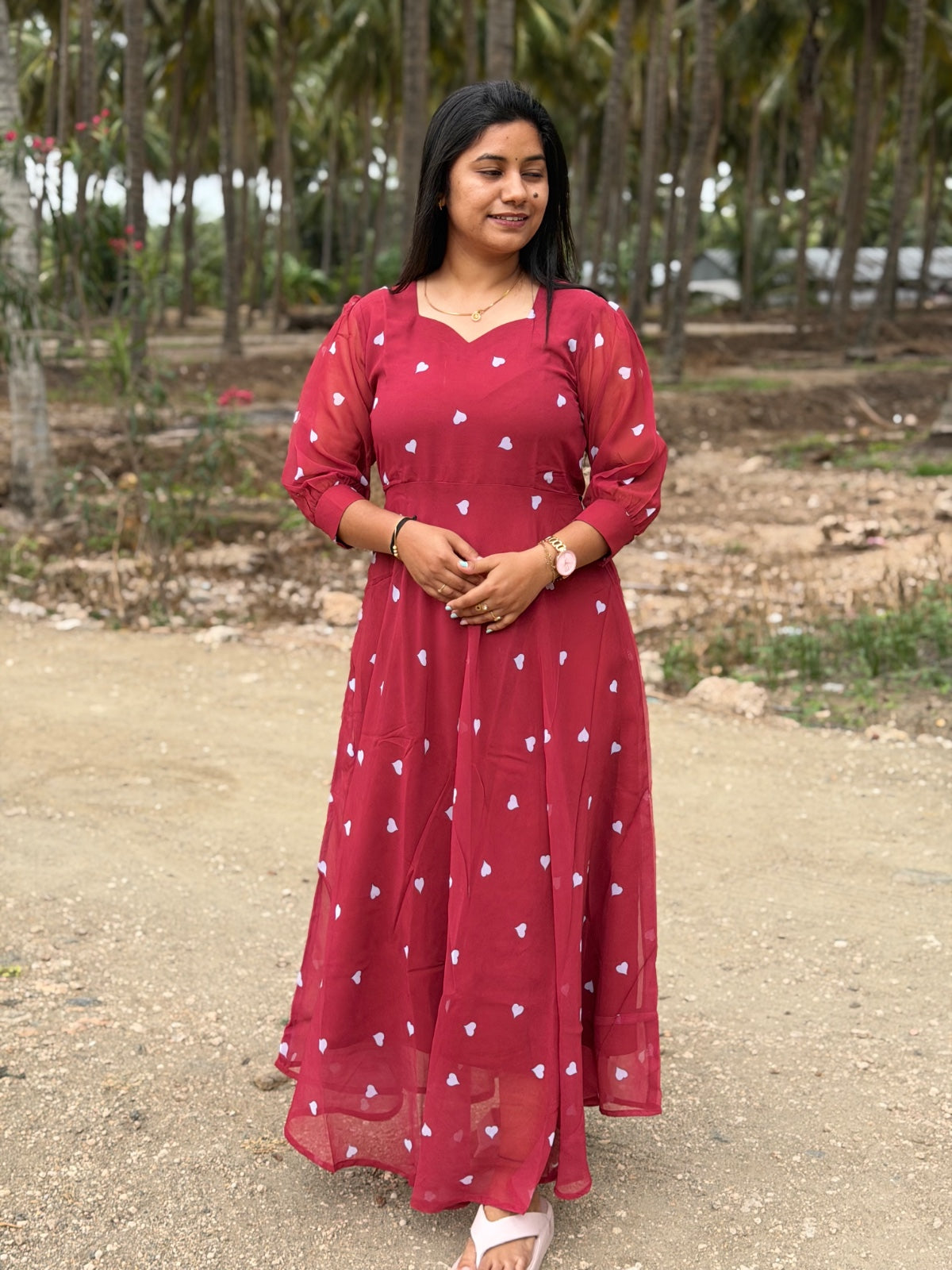 Georgette Floral Frock GFF05