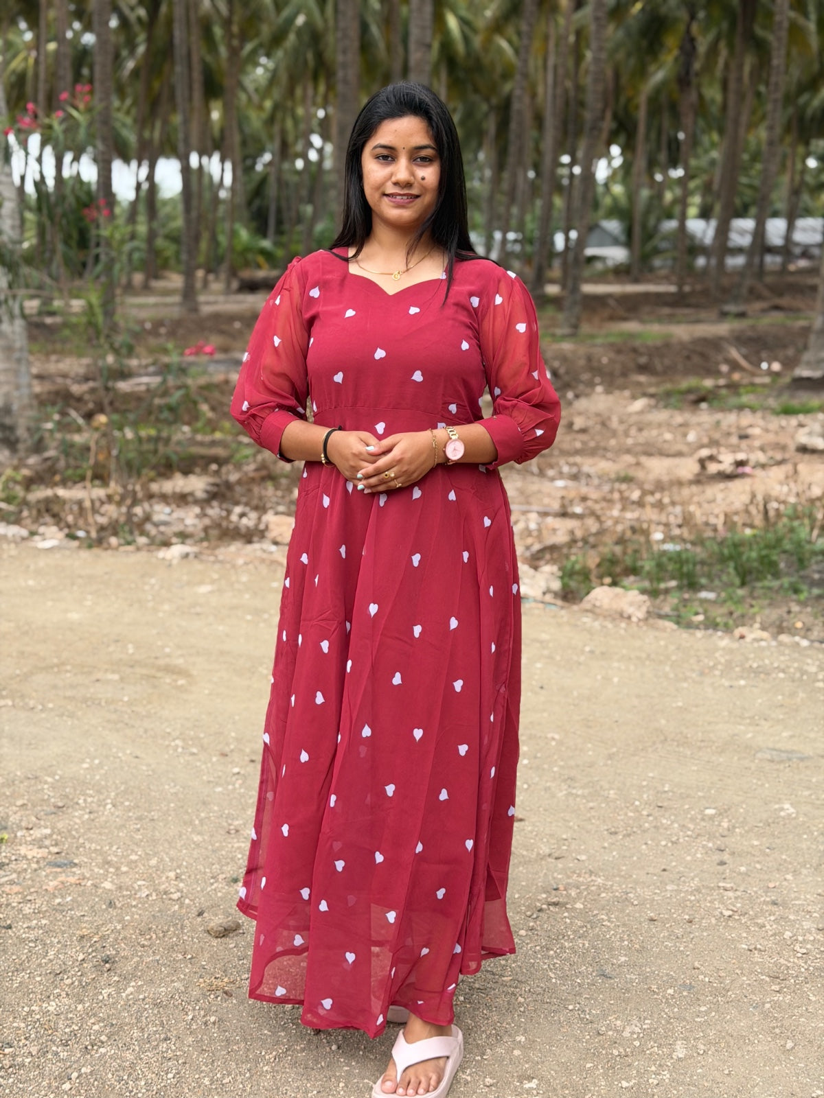 Georgette Floral Frock GFF05