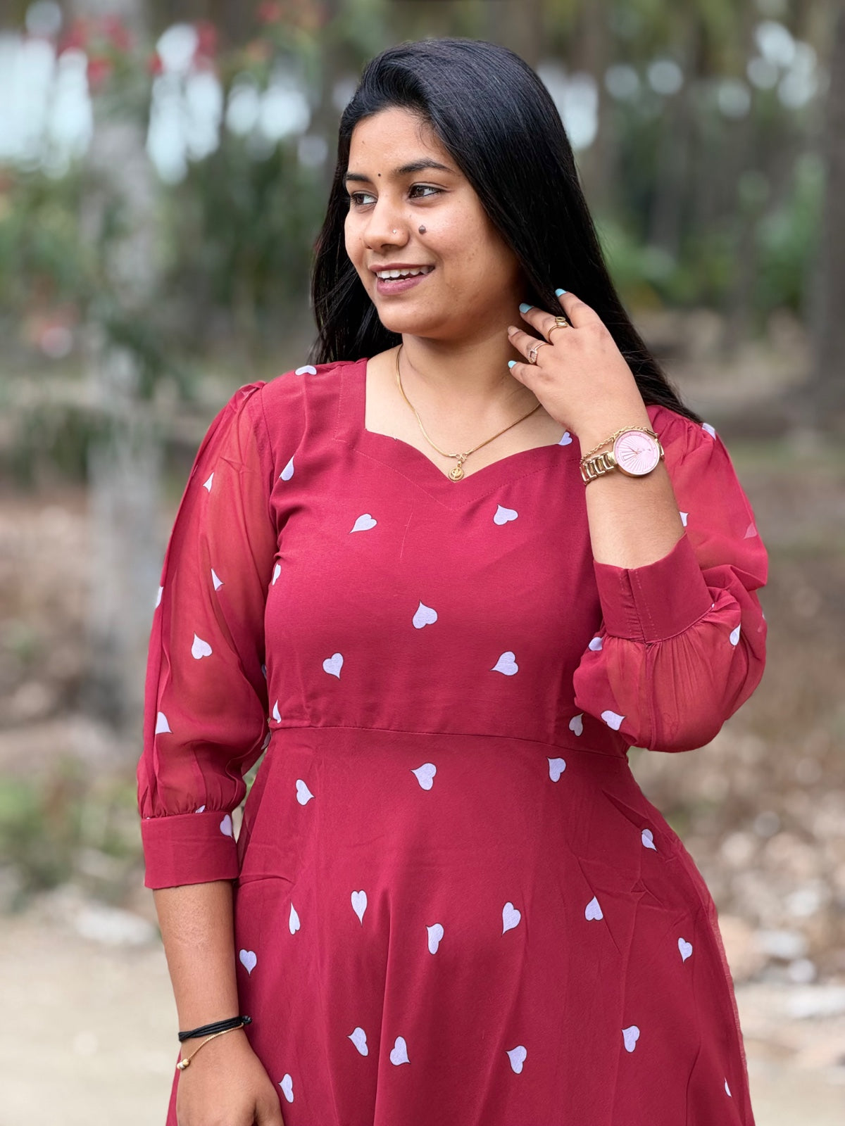 Georgette Floral Frock GFF05