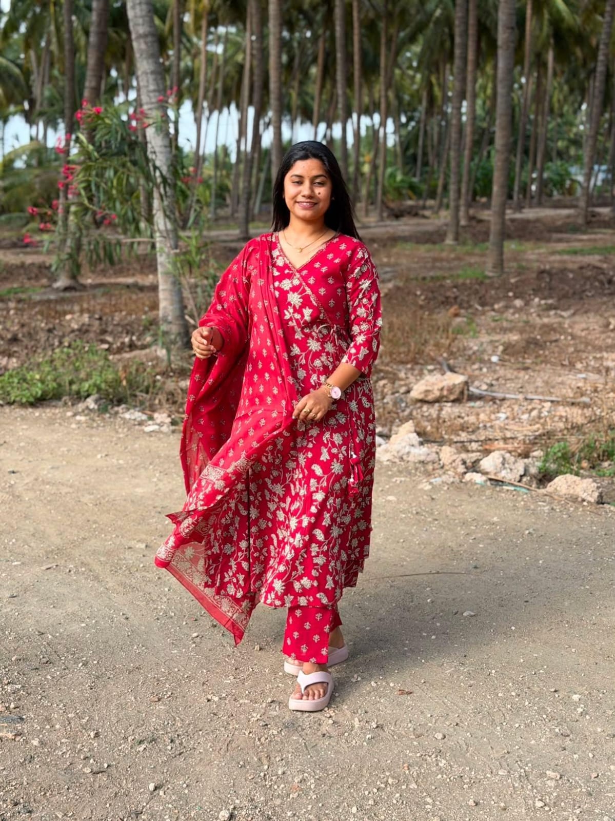 Cotton Floral Anarkali - CA06