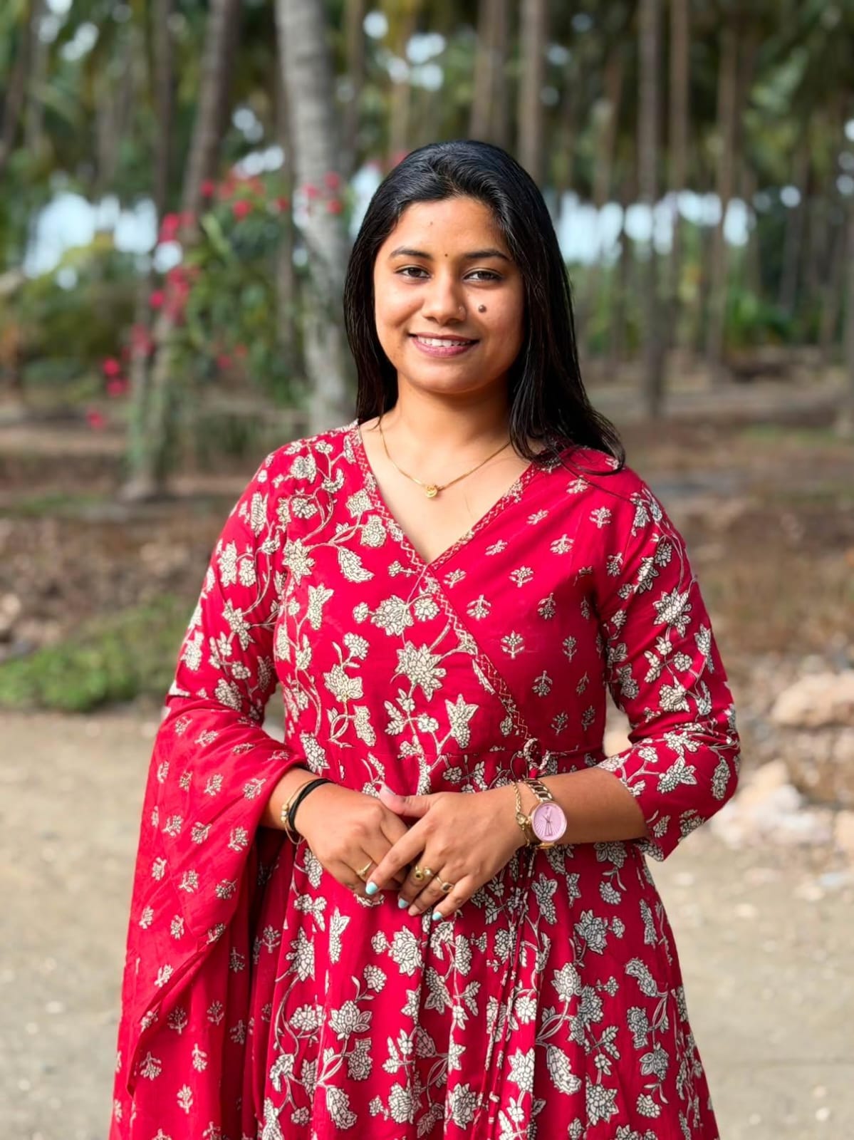 Cotton Floral Anarkali - CA06
