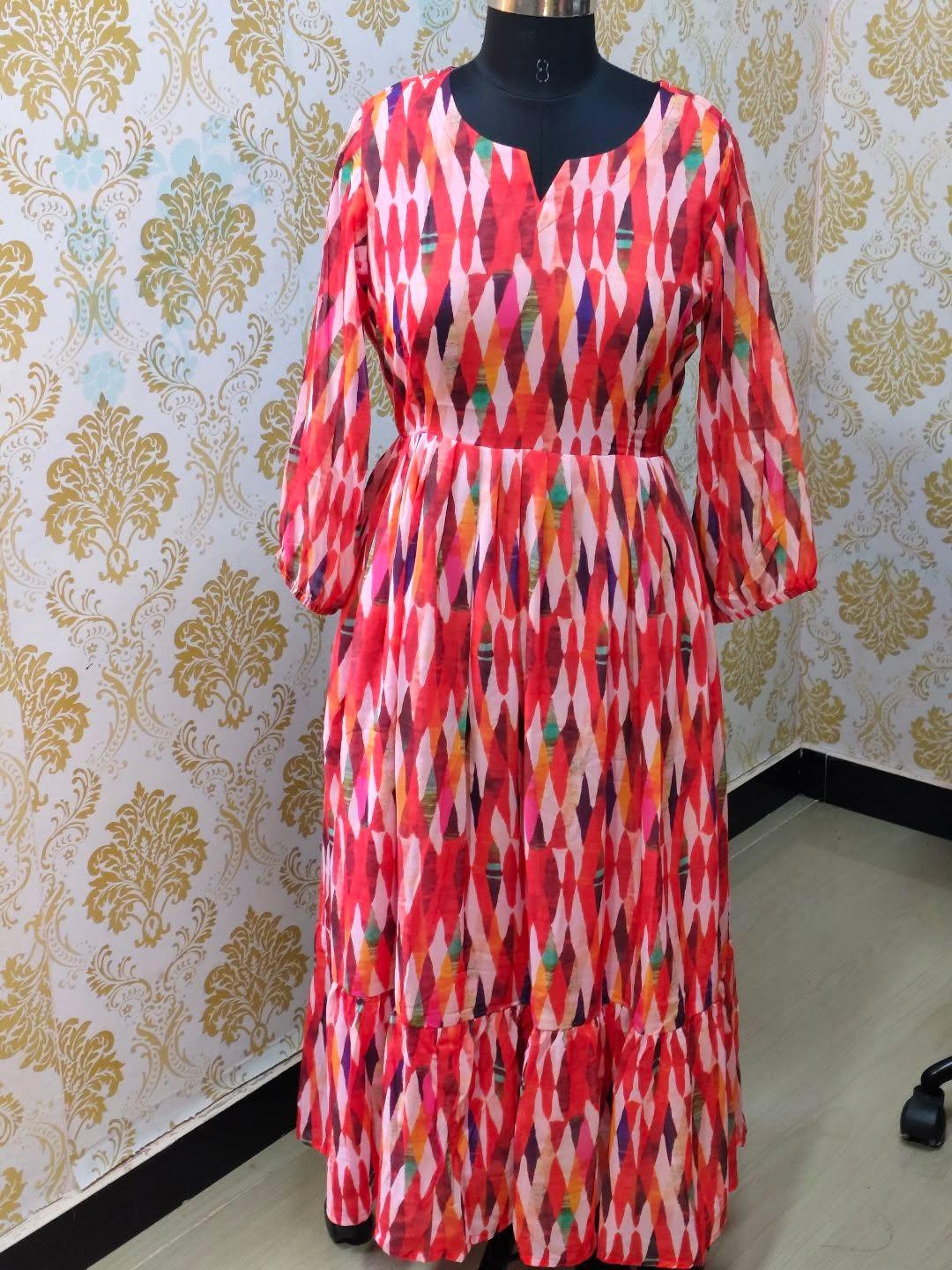 Georgette Floral Frock GFF39