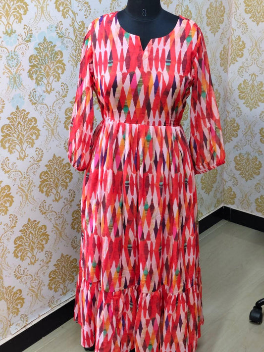 Georgette Floral Frock GFF39