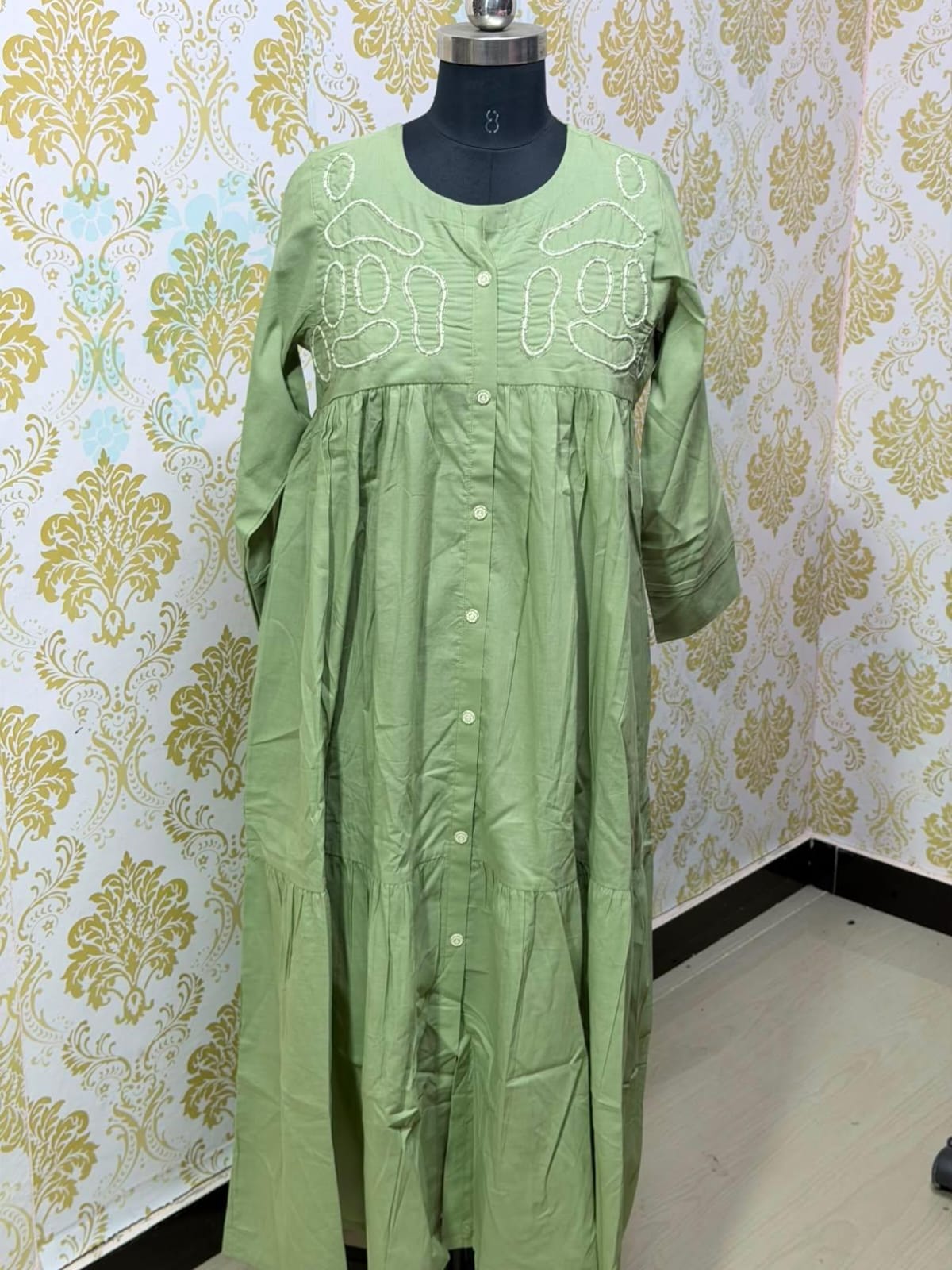 Premium Cotton Floral Frock - CFF220