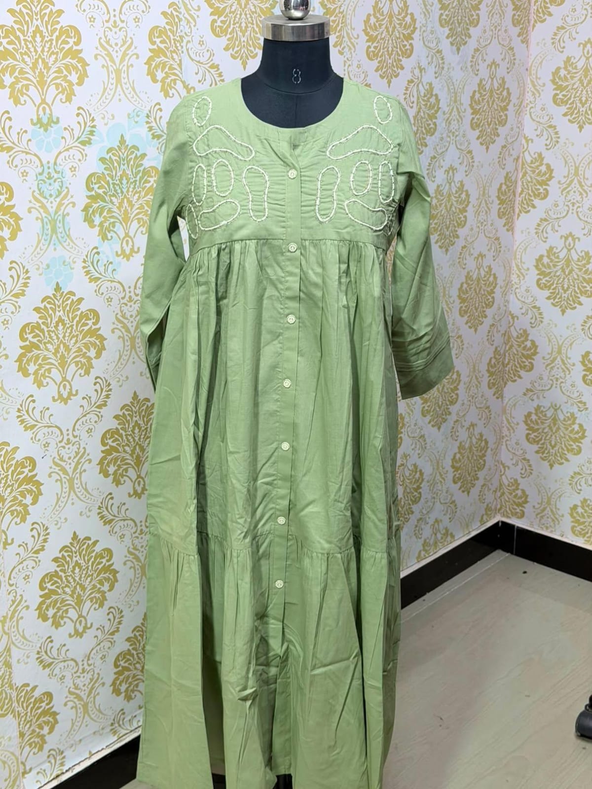Premium Cotton Floral Frock - CFF220