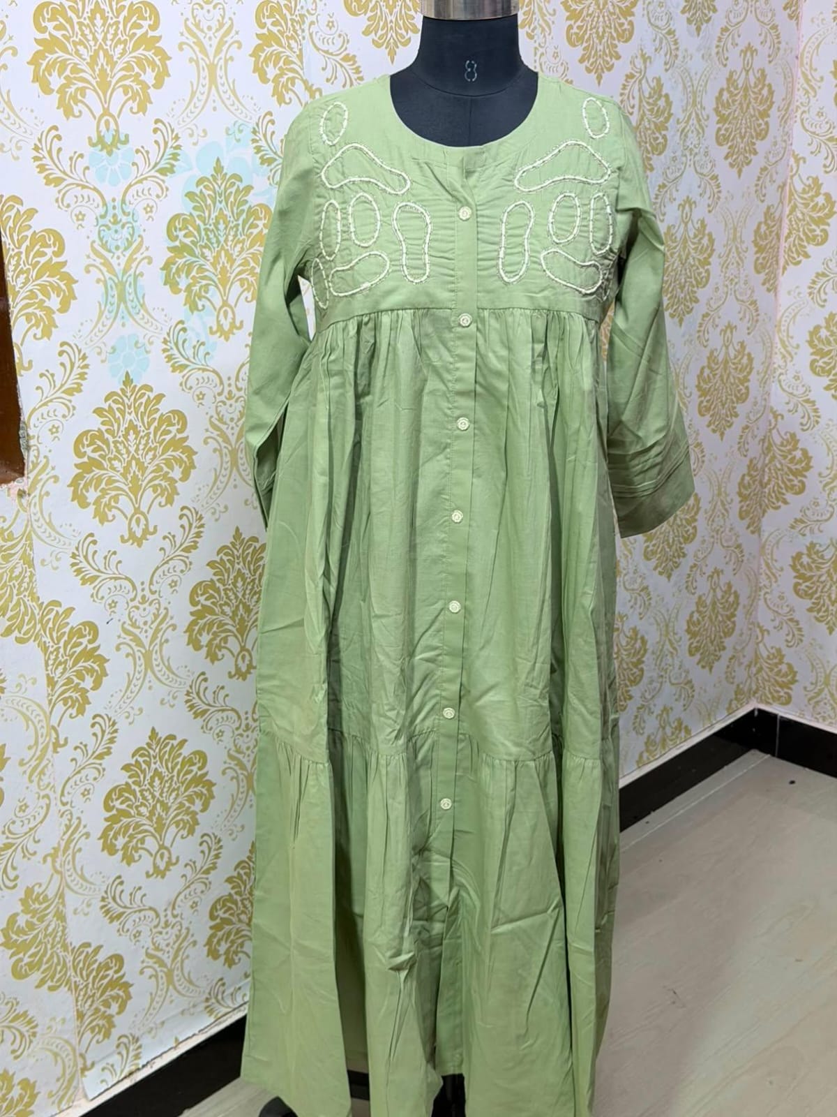 Premium Cotton Floral Frock - CFF220