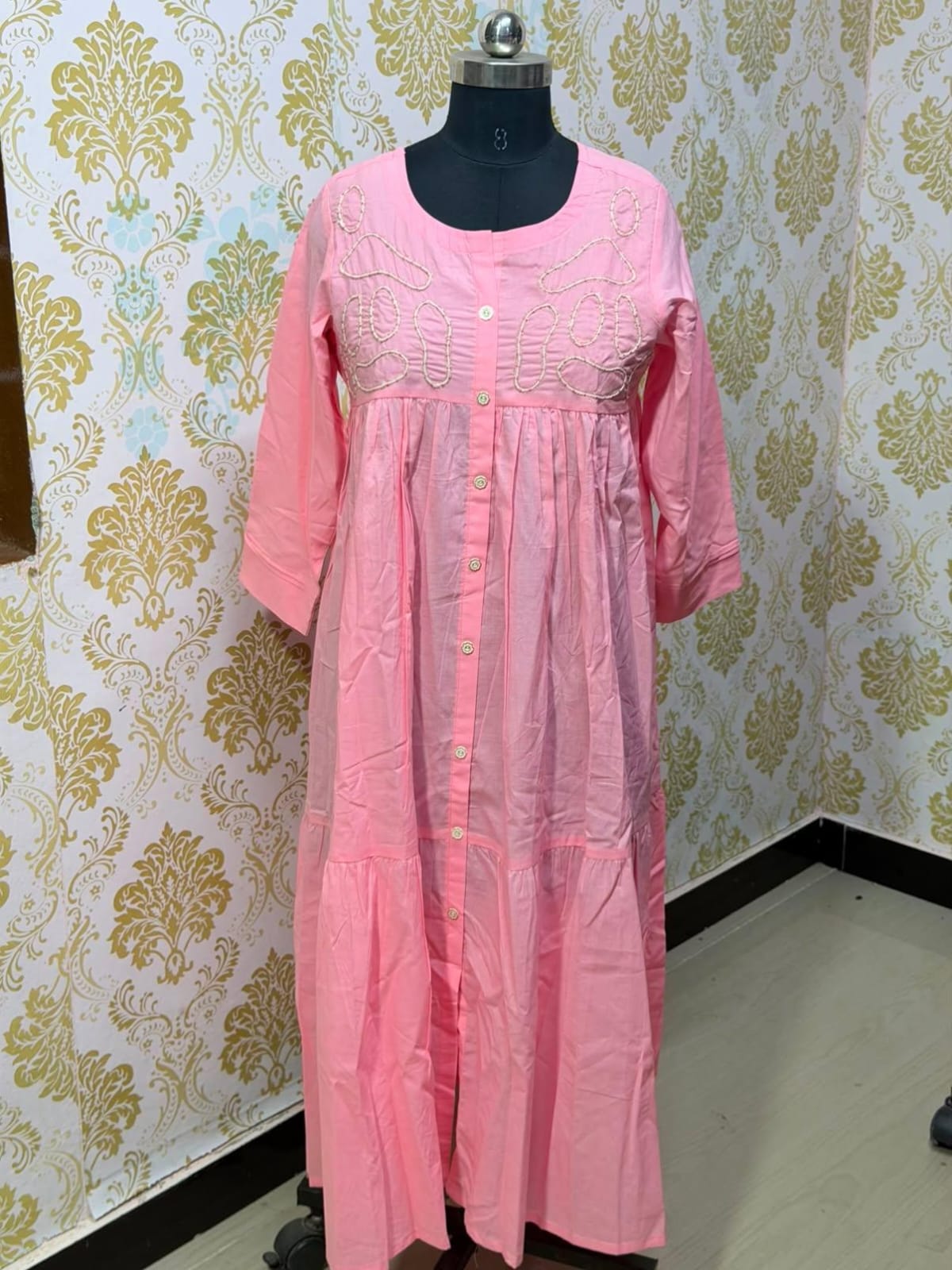 Premium Cotton Floral Frock - CFF221