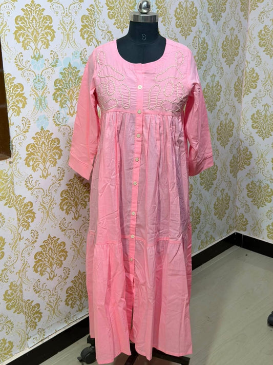 Premium Cotton Floral Frock - CFF221