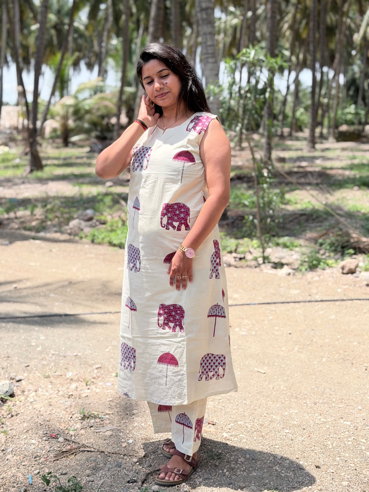 Premium Cotton Kurti With Phant  CKP12