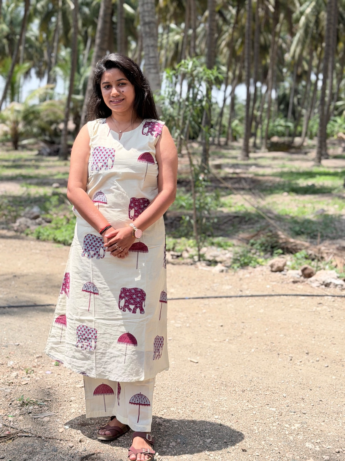 Premium Cotton Kurti With Phant  CKP12