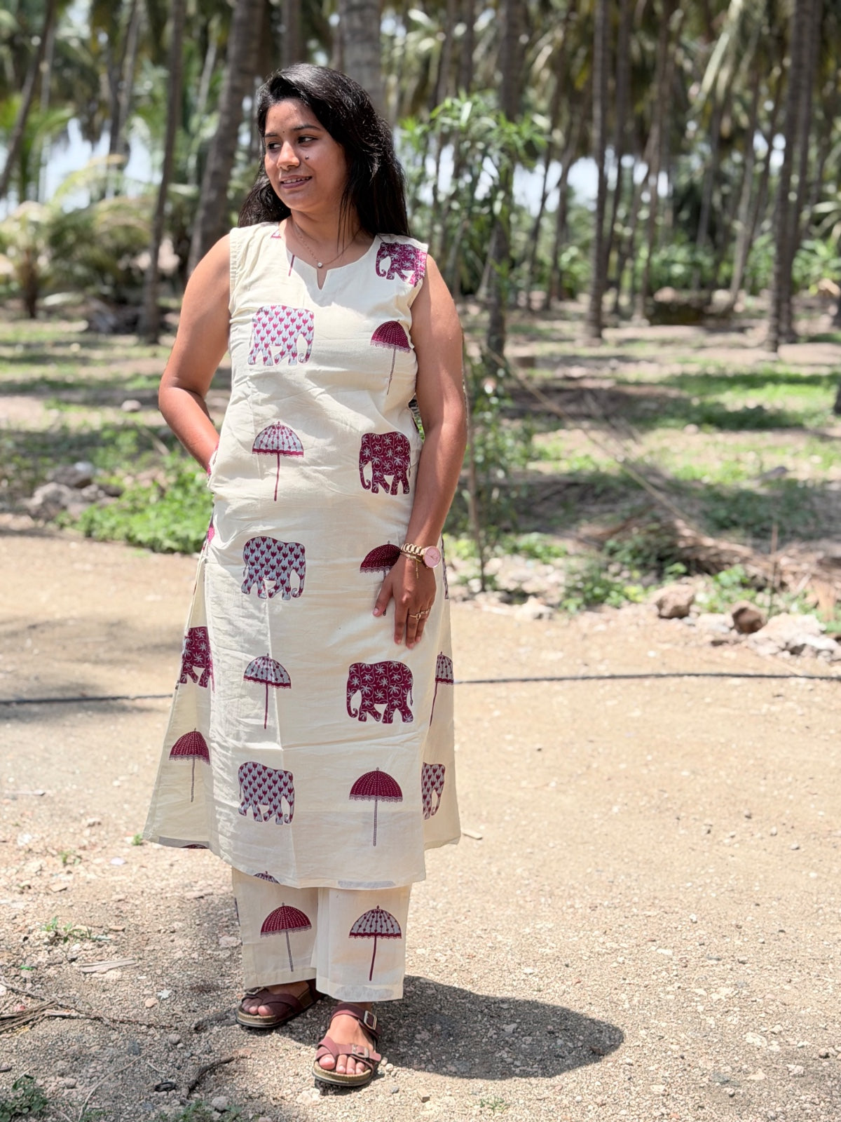 Premium Cotton Kurti With Phant  CKP12