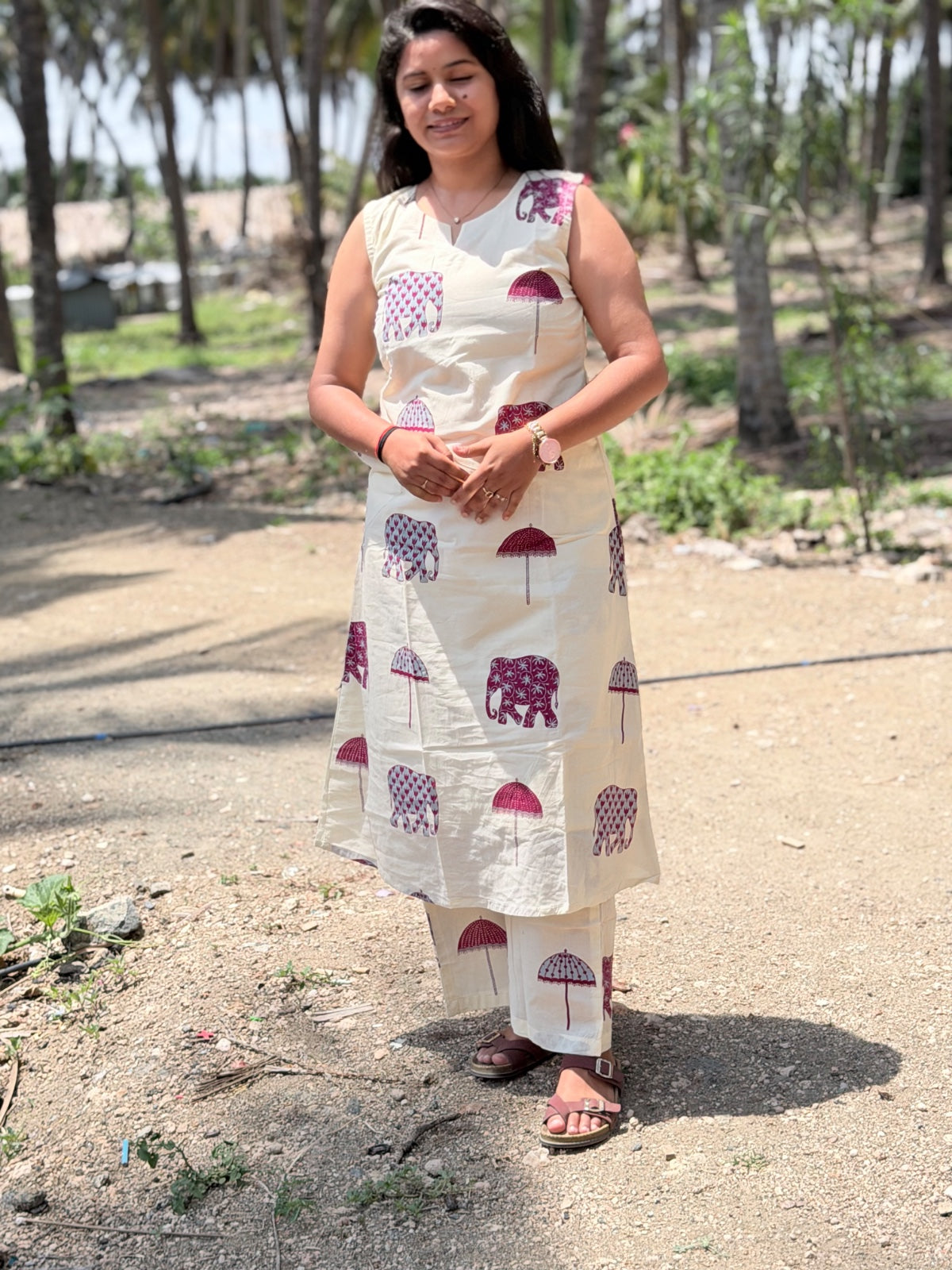 Premium Cotton Kurti With Phant  CKP12
