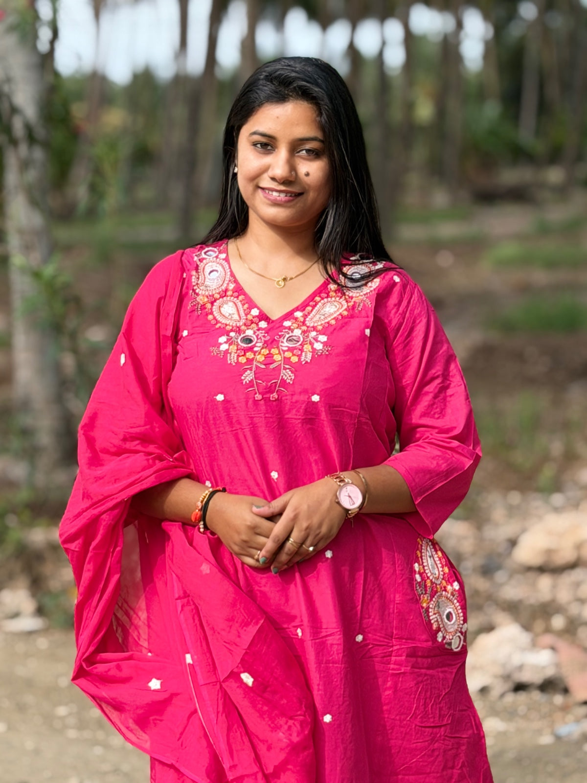 Cotton Floral Anarkali  AS119