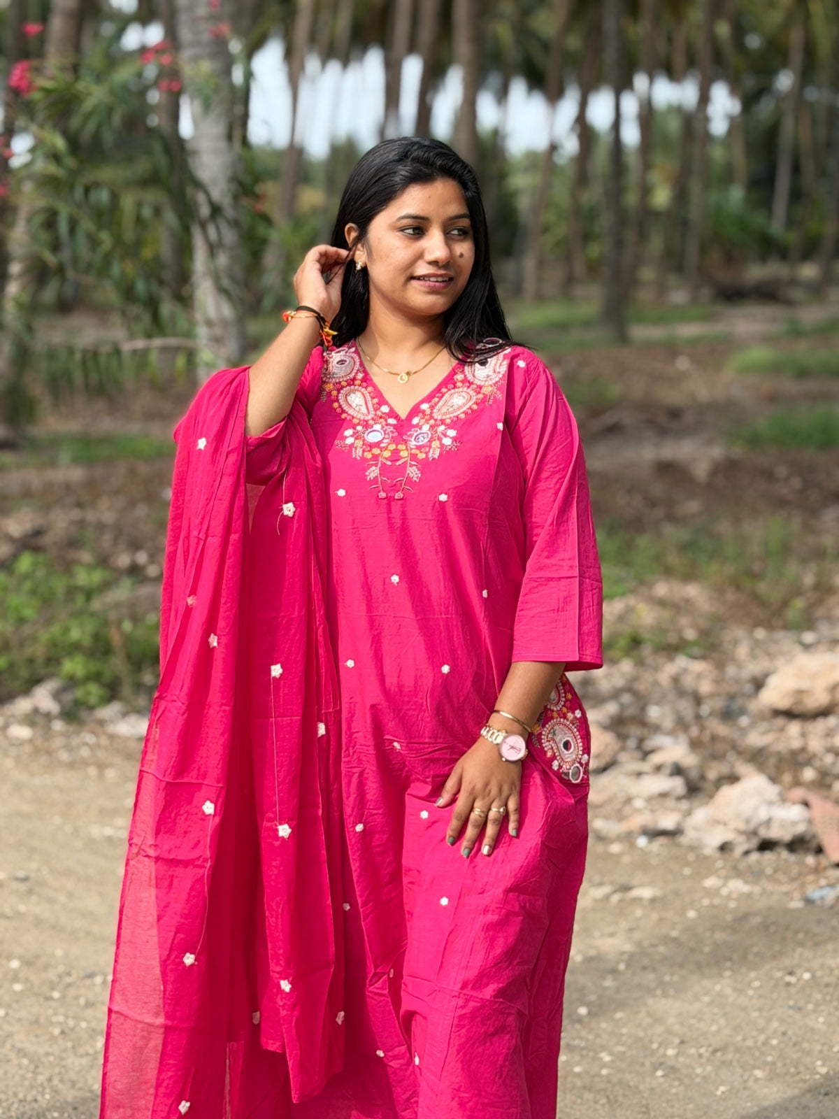 Cotton Floral Anarkali  AS119