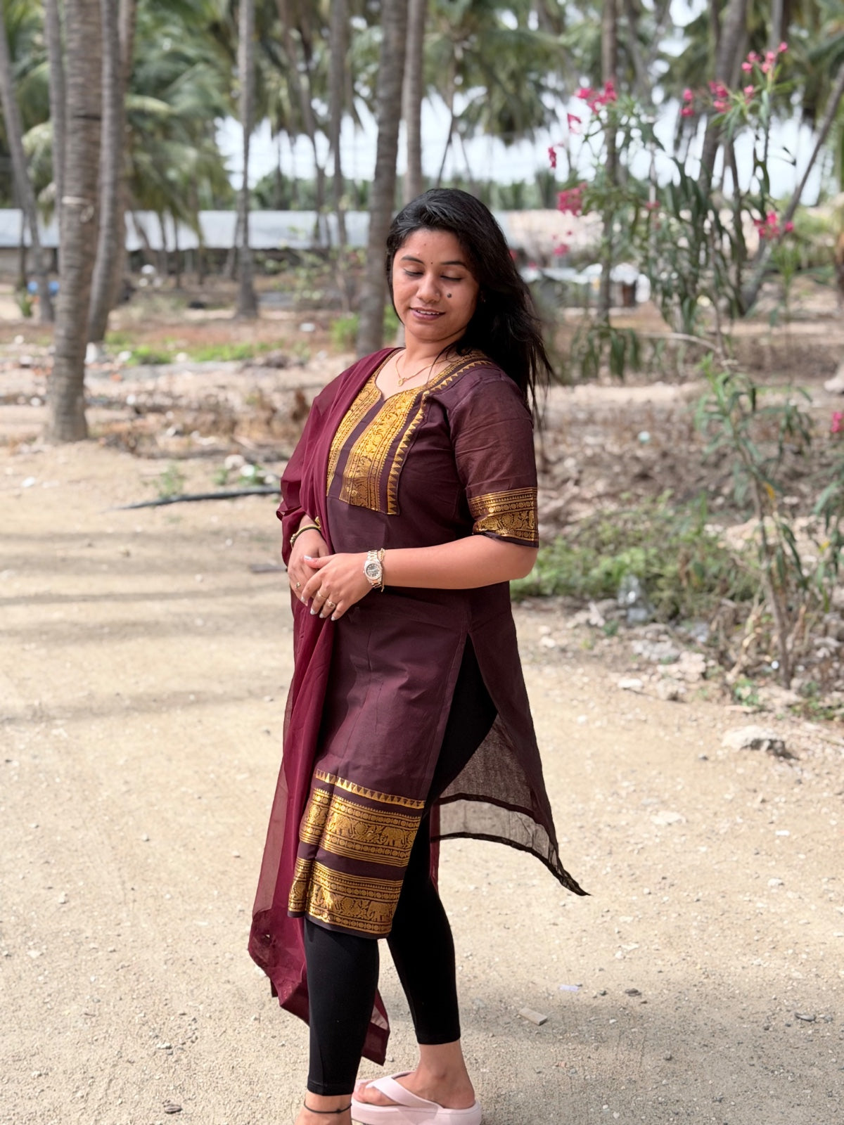 Cotton Kurti and  Dupatta  CK179