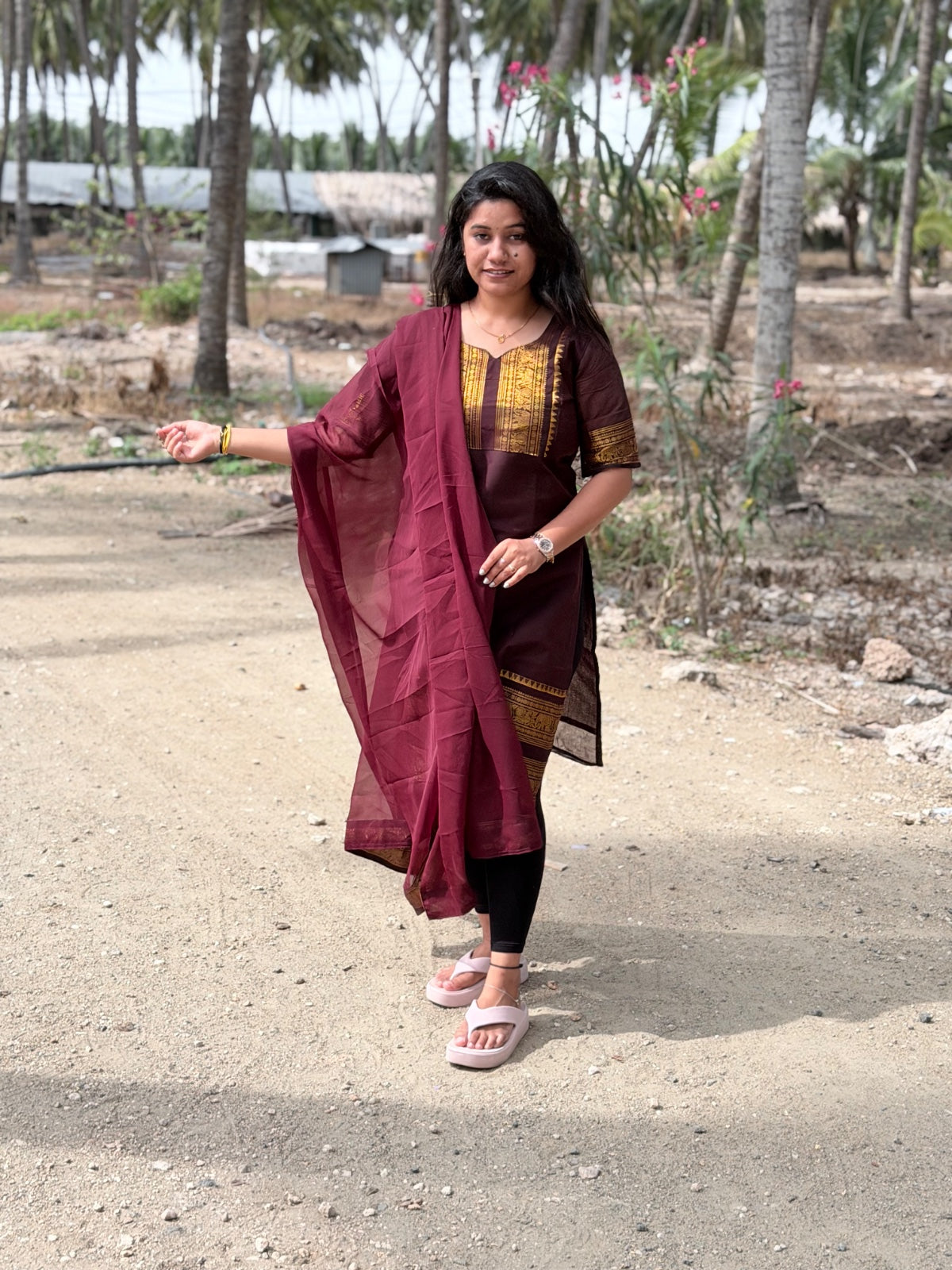 Cotton Kurti and  Dupatta  CK179