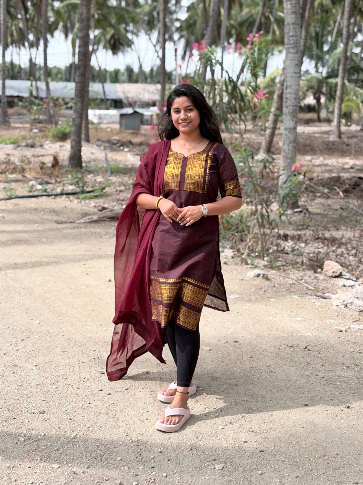 Cotton Kurti and  Dupatta  CK179
