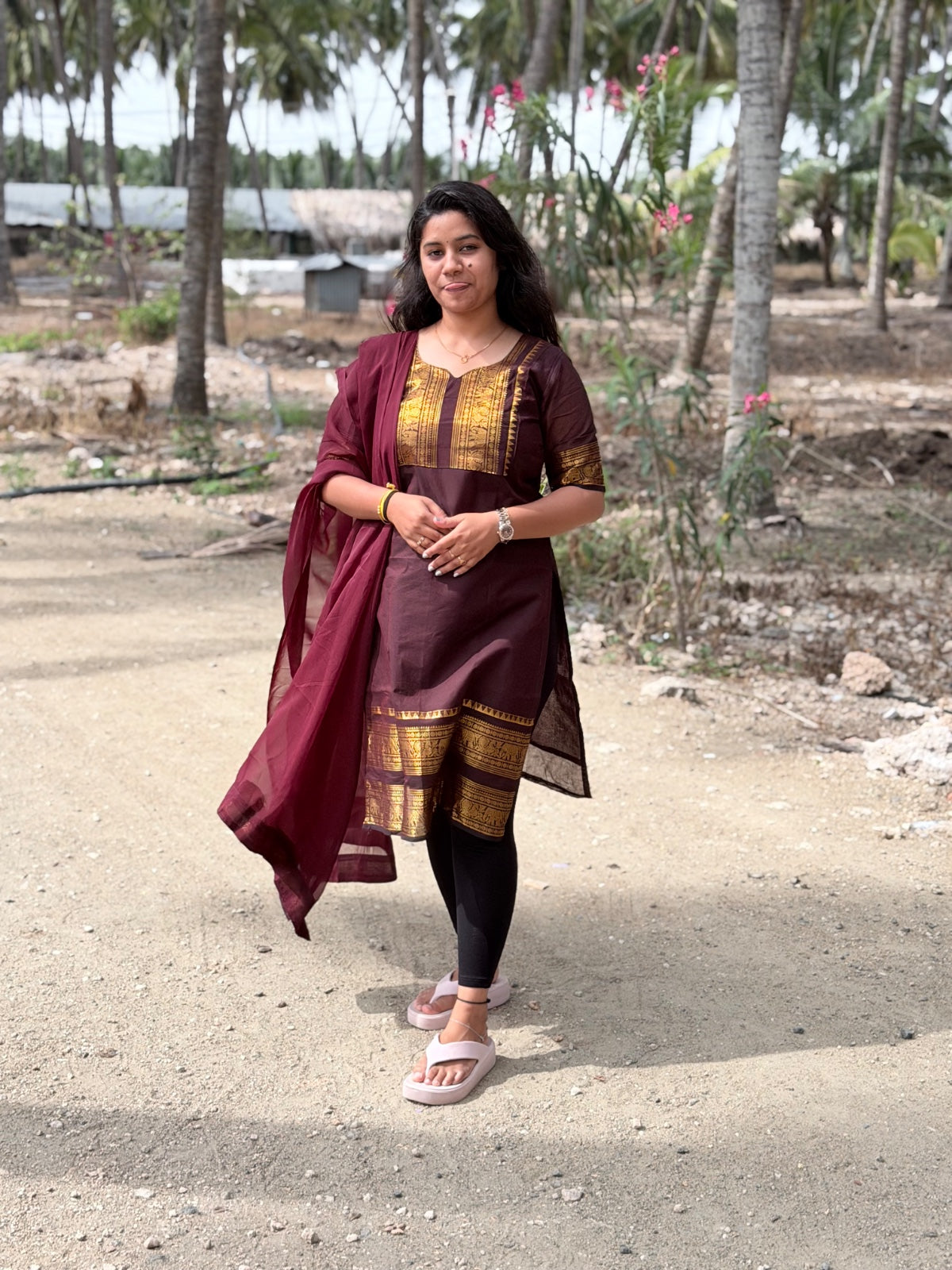 Cotton Kurti and  Dupatta  CK179
