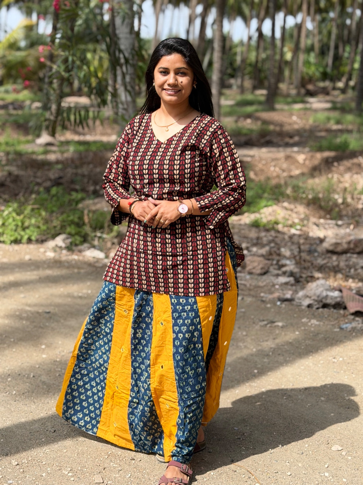 Ajrak Cotton Skirts SS19