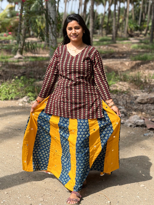 Ajrak Cotton Skirts SS19