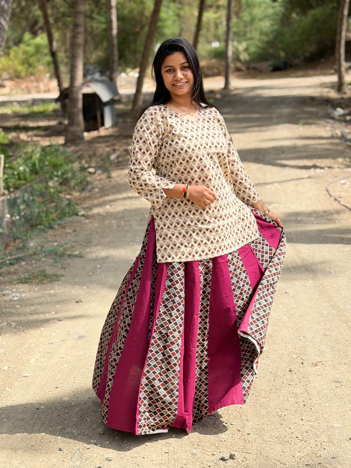 Ajrak Cotton Skirts SS07
