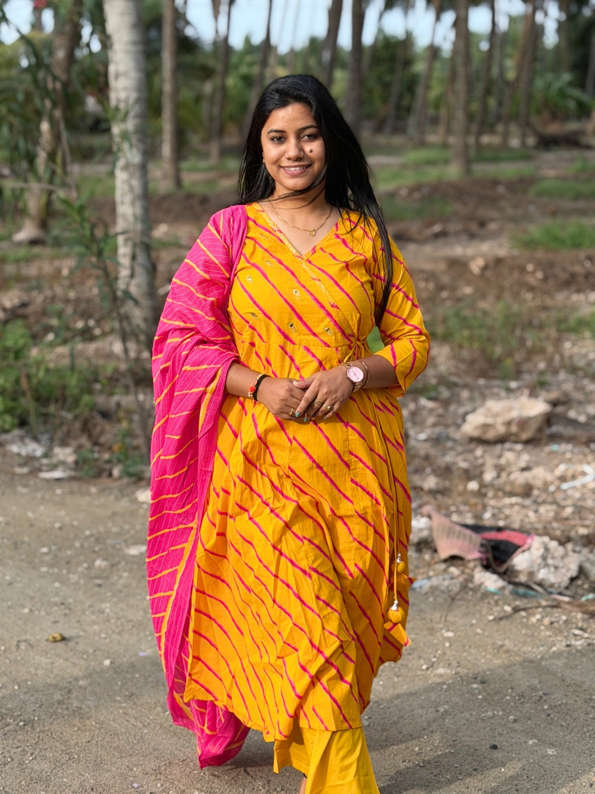 Cotton Floral Anarkali - CA54