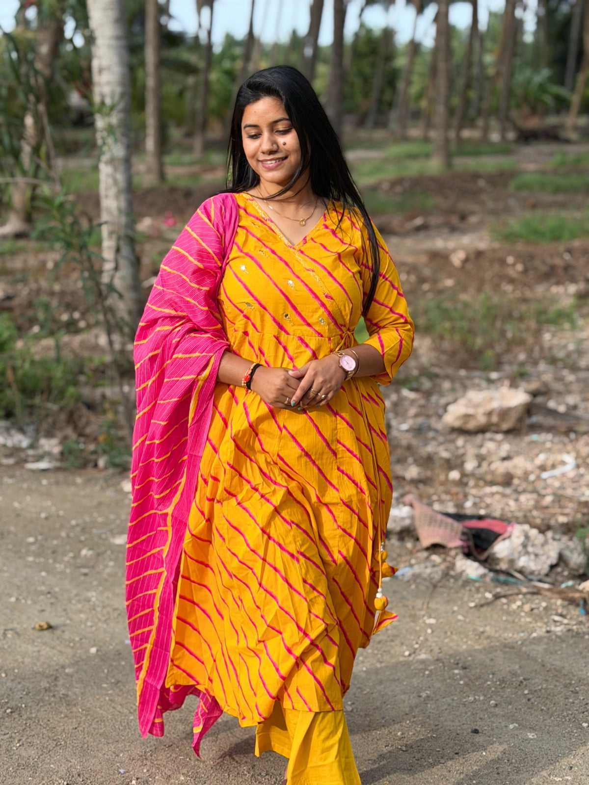 Cotton Floral Anarkali - CA54